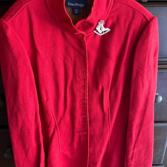 Evan Picone Jackets & Blazers - Evan Picone Red Blazer – Classic Structured Fit, Vibrant Business Casual Jacket